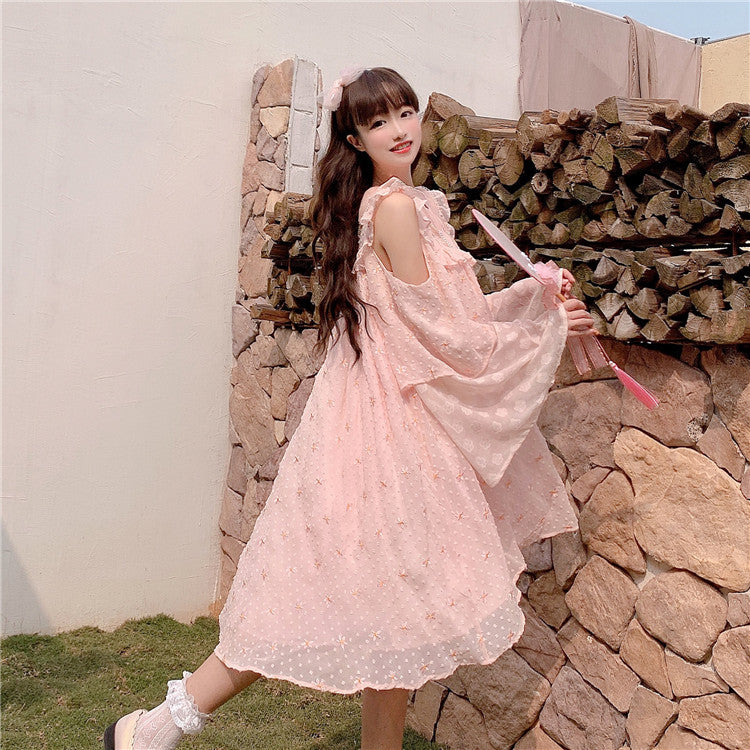 Pink embroidery dress PL50287