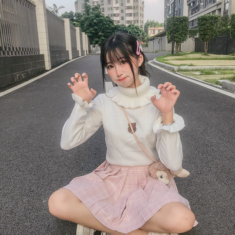 Bear embroidered sweater PL21220