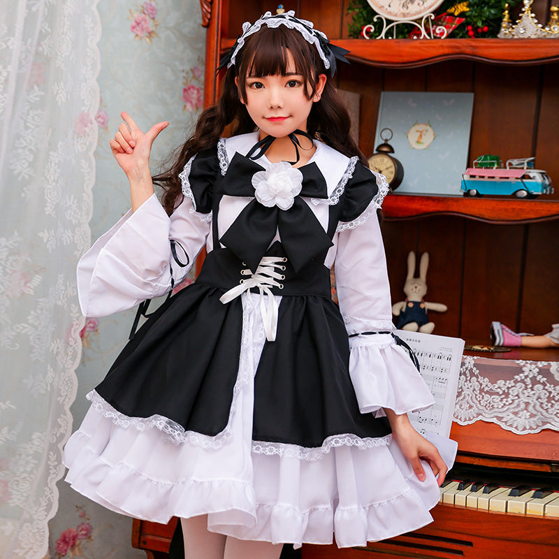 cosplay black and white maid suit PL52362