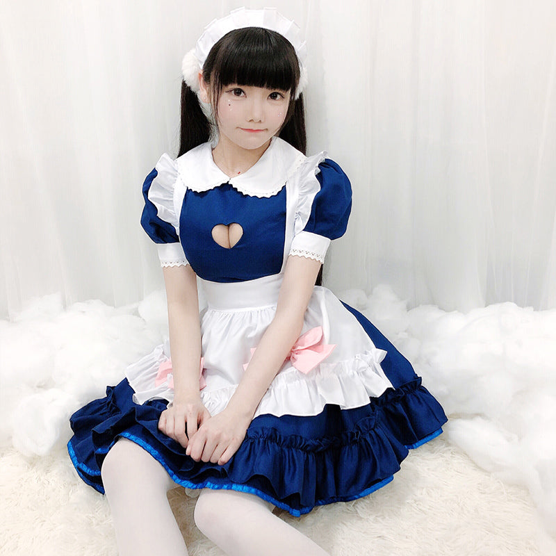 cosplay blue maid dress PL52363