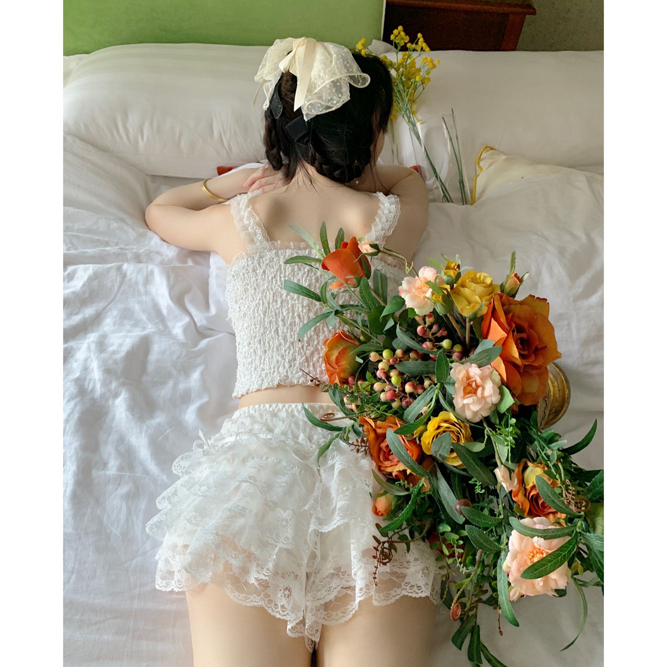 White Lace Shorts PL52650