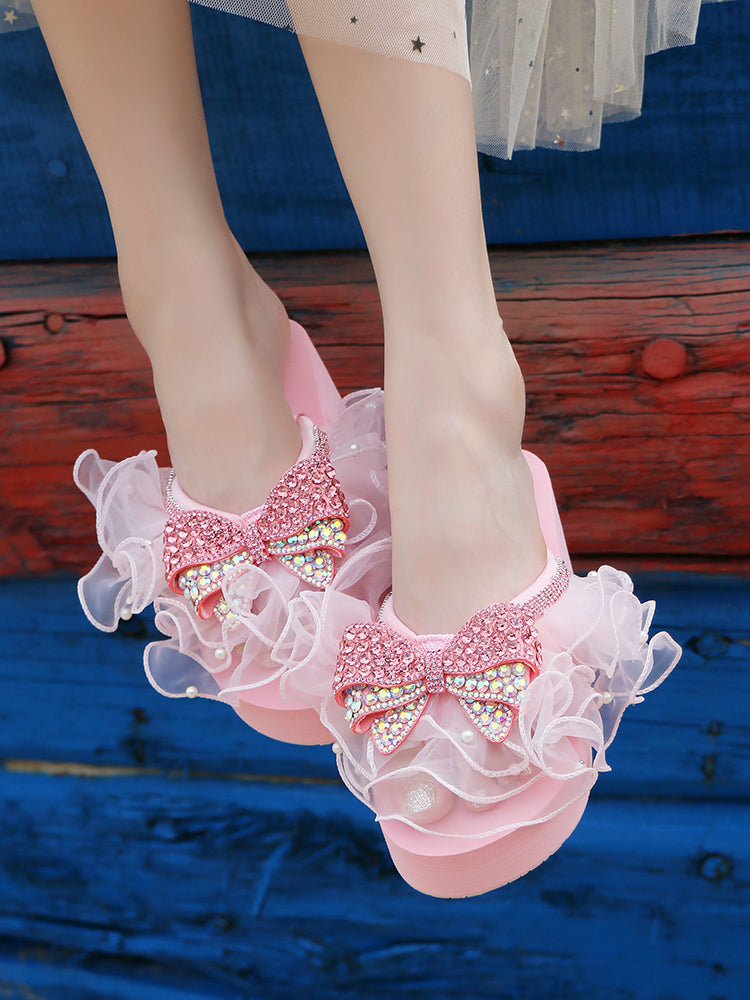 Pink Bow Slippers PL52432