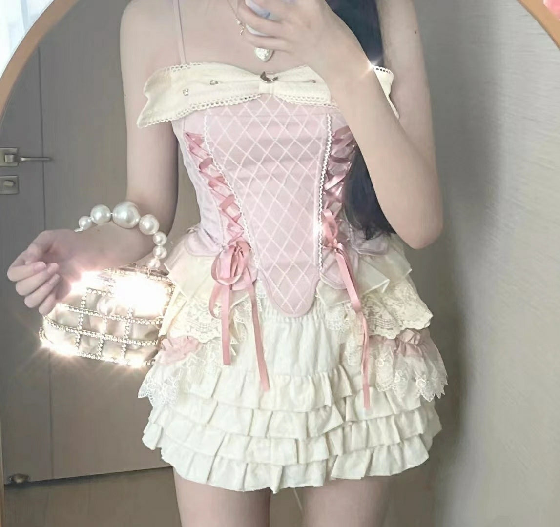 Vintage Pink Top Set PL52550