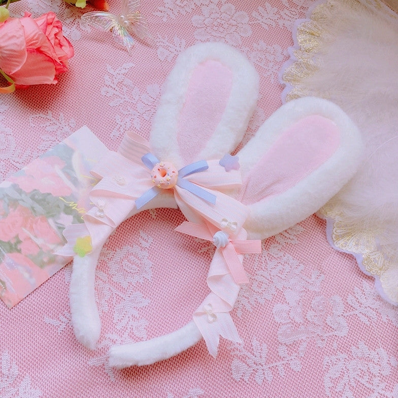 Cute plush bunny ears headband PL52562