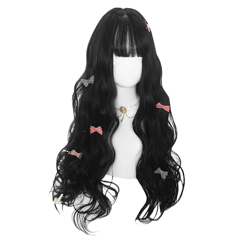 Lolita Natural Black Long Curly Wig PL52542