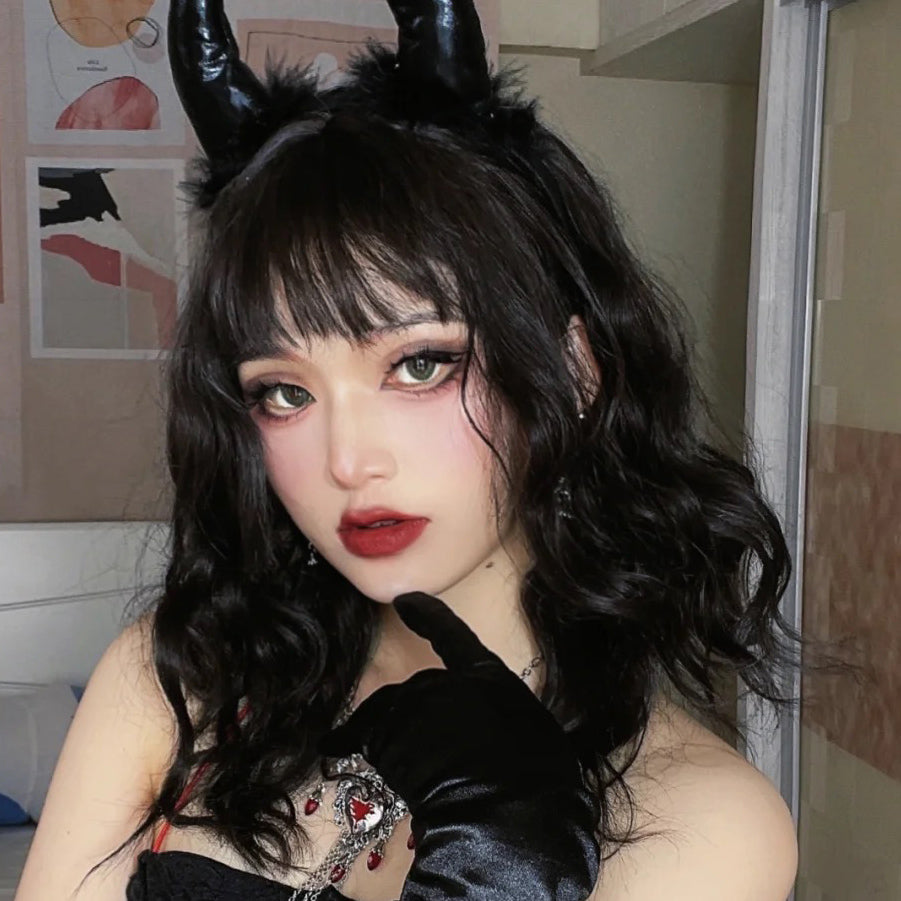 LOLITA BLACK LONG CURLY WIG PL52257