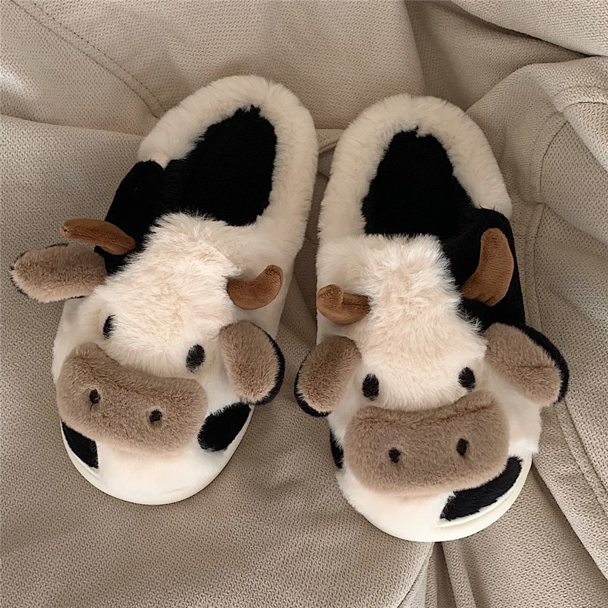 COW COTTON SLIPPERS PL52392