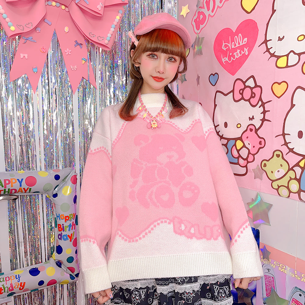 Harajuku bear print sweater PL52715