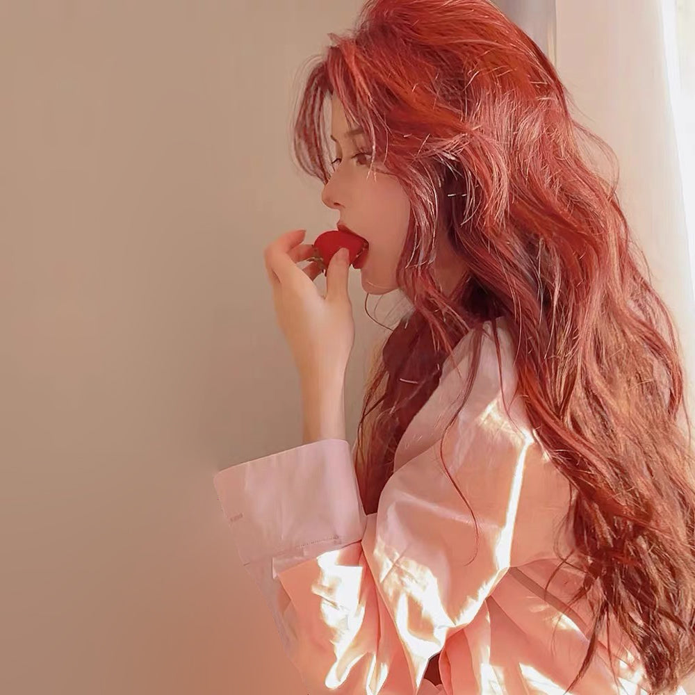 RED LONG CURLY HAIR PL52623