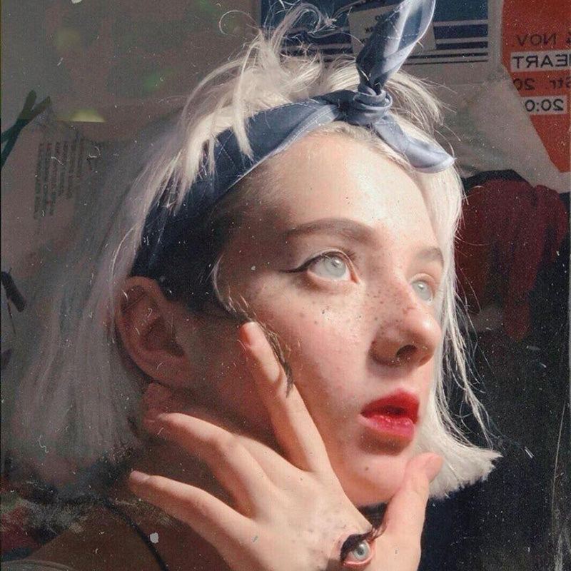 Silver white fluffy wig PL21056