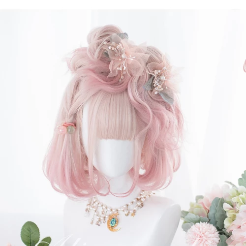 Lolita gradient wig + tiger mouth clip PL20714