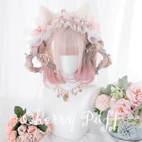 Lolita gradient wig + tiger mouth clip PL20714