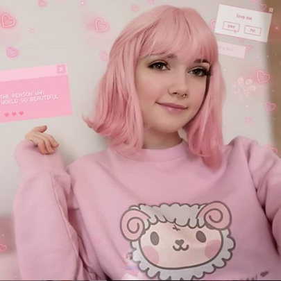 Lolita gradient wig + tiger mouth clip PL20714
