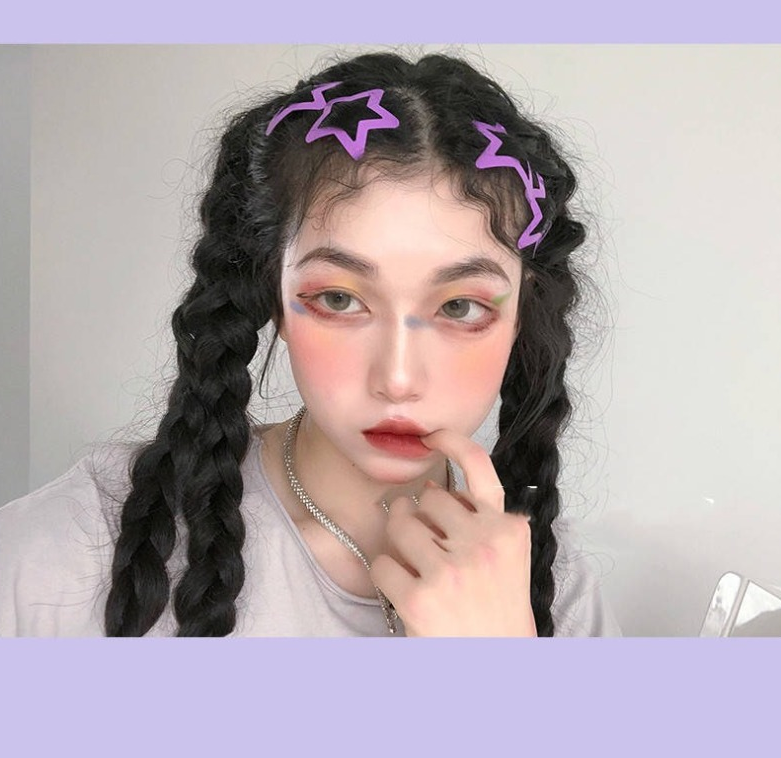 Purple Star Hair Clip PL50243(Four hairpins)