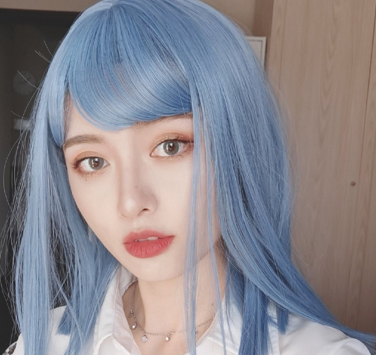Harajuku water mist blue wig PL50256