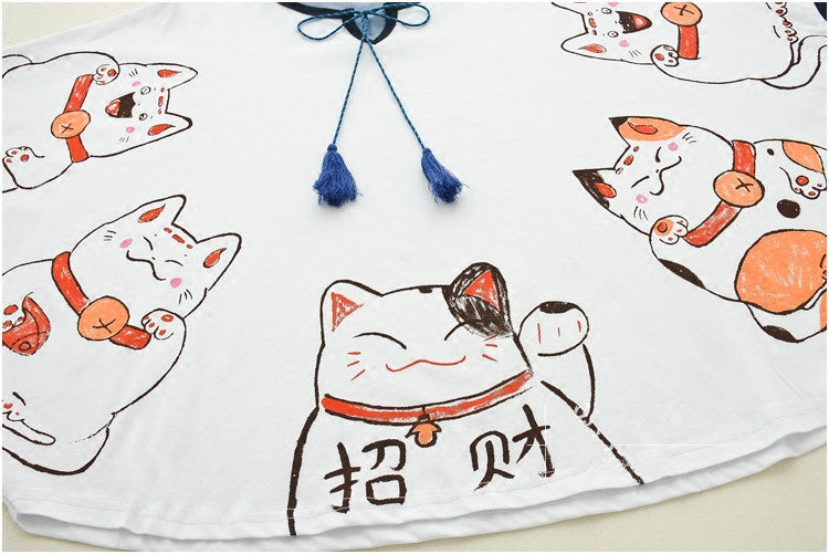 Lolita cat print short-sleeved T-shirt PL20229
