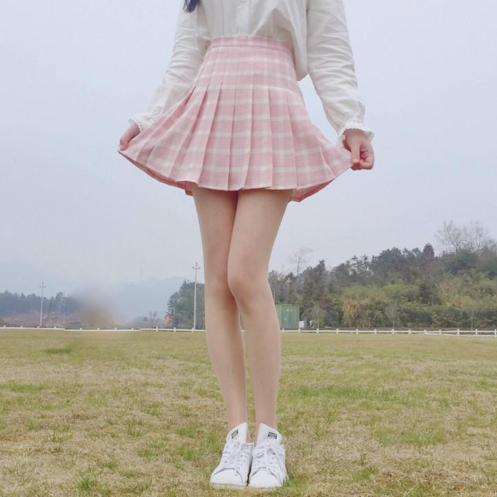 Lolita high waist plaid skirt PL20510