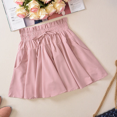 Lolita pleated half-length elastic skirt PL20142