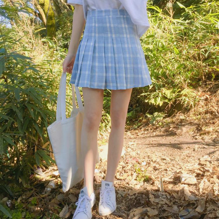 Lolita high waist plaid skirt PL20510