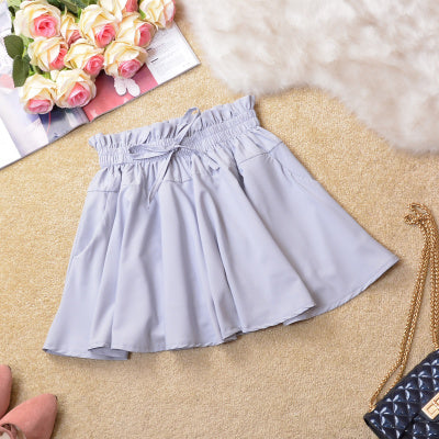 Lolita pleated half-length elastic skirt PL20142