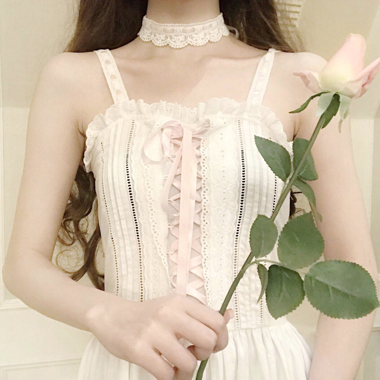 pink lace collar PL52647