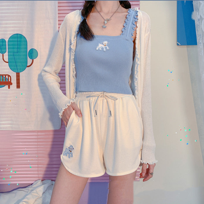 lamb embroidered shorts PL52222