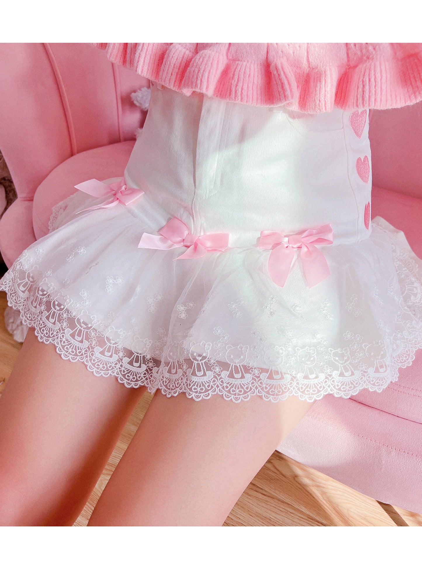 White Bow Skirt PL52495