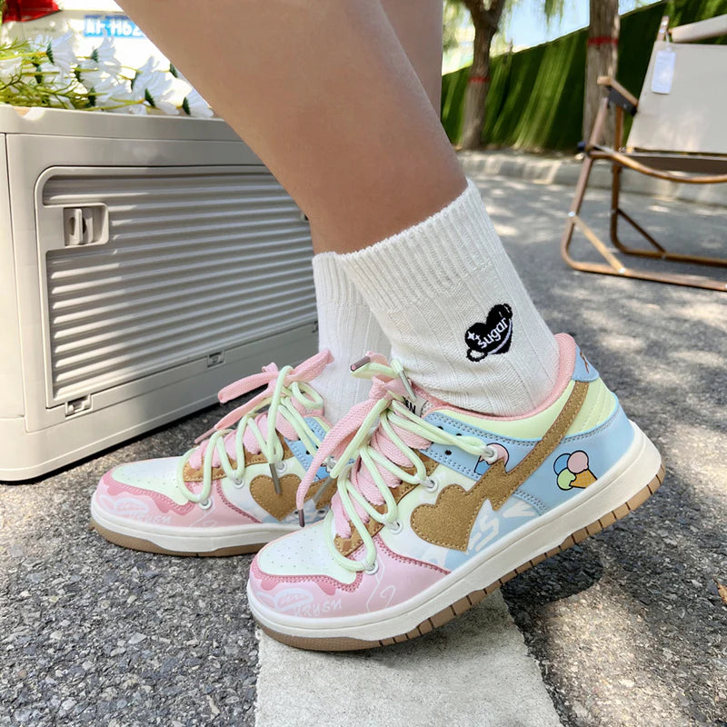 pink casual shoes P1062