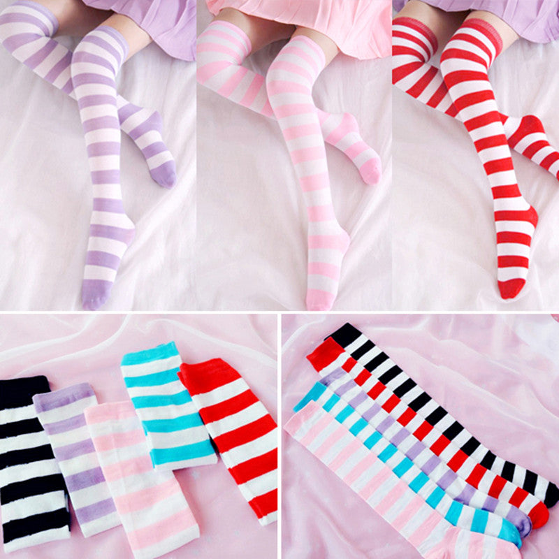 striped knee socks PL52563