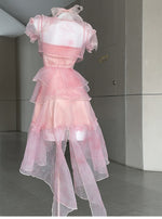 Pink Trailing Dress PL53355