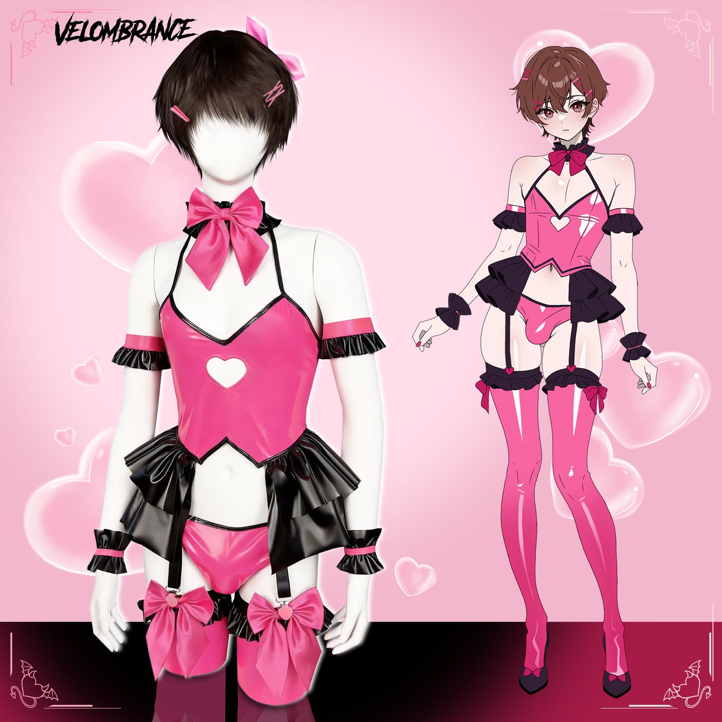 Cos Pink Heart Set (5-Piece Set) AS35