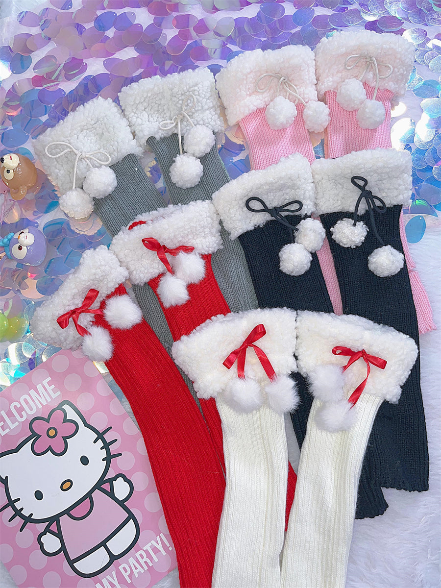 Plush Bow Leg Warmers PA10236