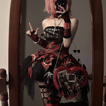 Rock dark subculture lolita skirt PA20303