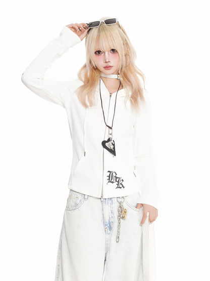 Gothic Hooded Double Zip Cardigan PA20274