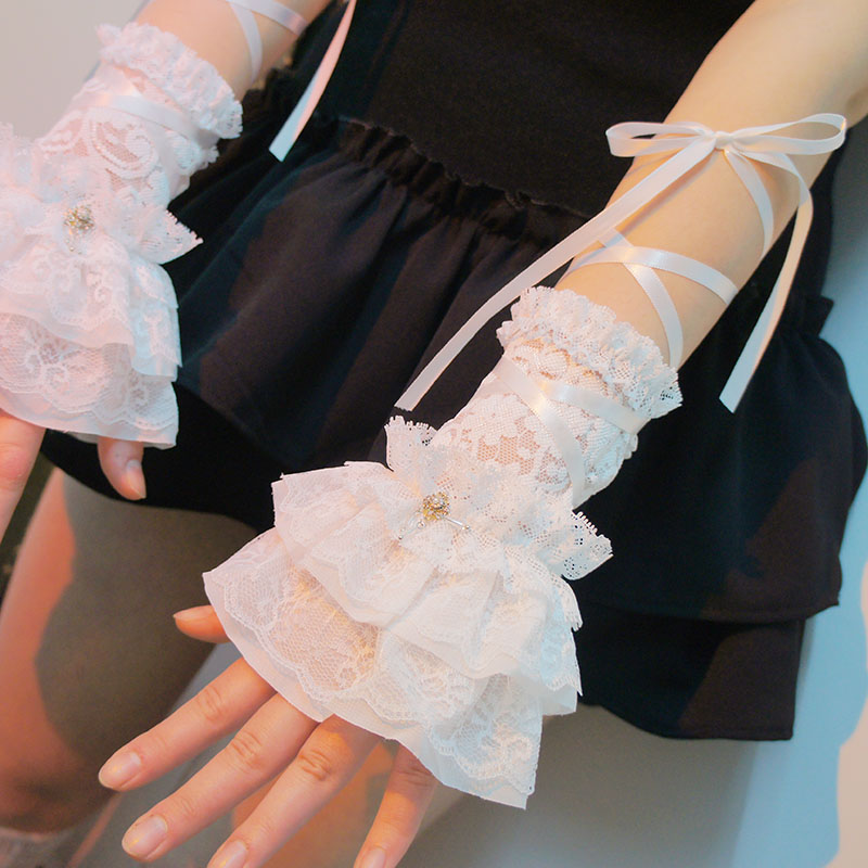 y2k Lolita lace strap sleeves PA20193