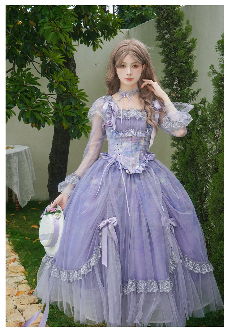 Purple skirt OP fishbone Lolita PA20122