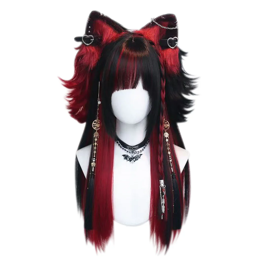 Korura Original Wig #001 Black and Red – KuroNeko Hime