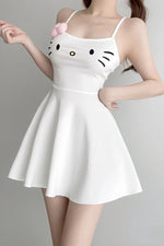 Sweet White Sling Dress PL53468