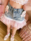 Lace Bunny Ear Denim Shorts PL53723