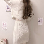 Cute sweater and skirt suit PL53570