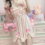 Sweet and Cute Pink Girl Nightdress PL53553