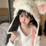 Rabbit Ears Plush Hood PL357269