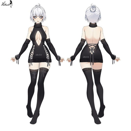 CUTOUT TURTLENECK SWEATER  AH018