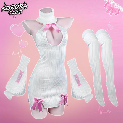 White Cute Bow sweater MG21