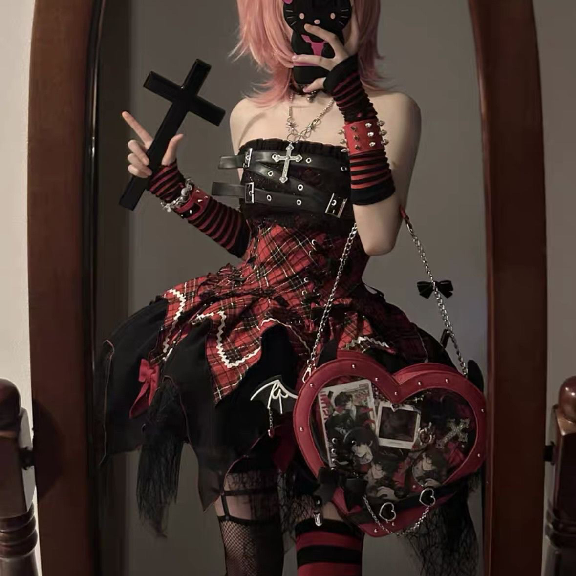 Rock dark subculture lolita skirt PA20303