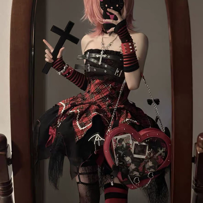 Rock dark subculture lolita skirt PA20303