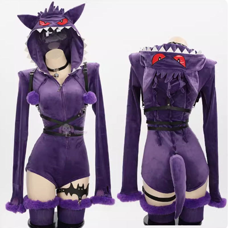 Cute Purple Plush Onesie PL357279