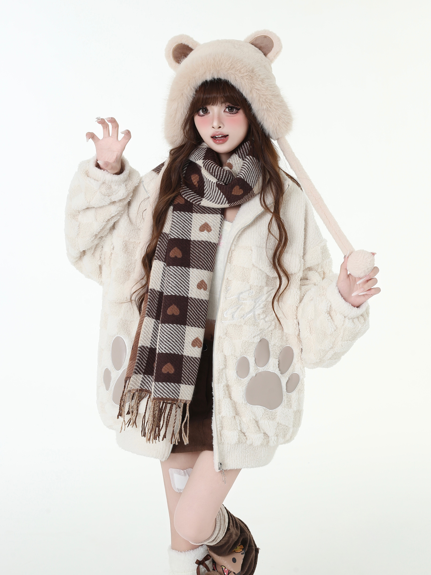Lambskin stand collar quilted jacket PA20131