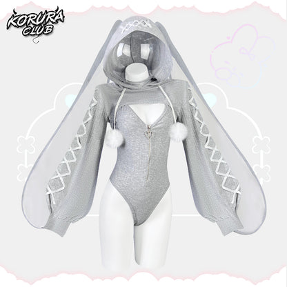 Cosplay Heart-Lock Floppy Bunny Jumpsuit KO103