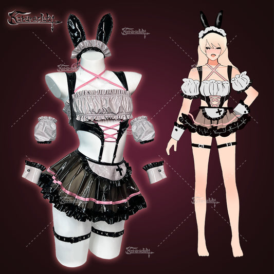 Only $39.99 – Limited to 30 Sets  Cosplay Bunny Maid Lingerie（6-Piece Set）  KO87